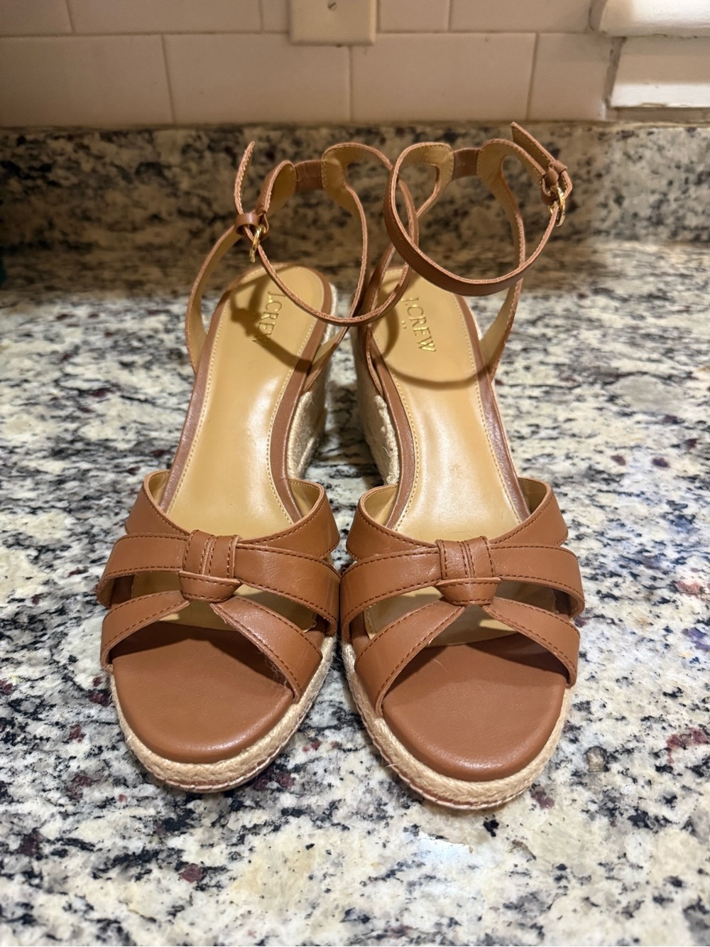 J. Crew Espadrille Wedge Sandals 10
